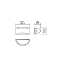 Smarter 90192 Scudo 22x10cm, 542lm, 3000K, IP54 kültéri fali lámpa