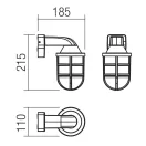 Smarter 90205 Cage 11x21,5cm, 1xE27, IP44 kültéri fali lámpa