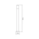 Smarter 9021 Colonna 14,5x110cm, 1xE27, IP44 kültéri álló lámpa