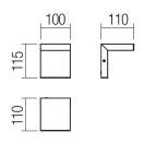 Smarter 90279 Embo 10x11,5cm, 655lm, 3000K, IP54 kültéri fali lámpa