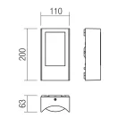 Smarter 90483 Warp 3000K, 490lm, IP44 kültéri fali lámpa