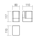 Smarter 90490 Tok 3000K, 675lm, IP44 felfelé világító kültéri fali lámpa