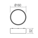 Smarter 90494 Urania d16cm, 3000K, 766lm, IP65 kültéri fali/mennyezeti lámpa