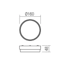 Smarter 90516 Urania d16cm, 3000K, 860lm, IP65 kültéri fali/mennyezeti lámpa