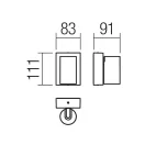Smarter 90632 Alan IP65, 2200/3000/4000K 572lm kültéri fali lámpa
