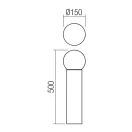 Smarter 90642 Bulk 50cmx15cm, 1xE27 kültéri álló lámpa