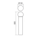 Smarter 90643 Bulk 80cmx15cm, 1xE27 kültéri álló lámpa