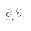 Smarter 9236 Lokki d12cm, 1xG53, IP67, kültéri beépíthető lámpa