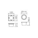 Smarter 9237 Lokki 12x12cm, 1xG53, IP67, kültéri beépíthető lámpa