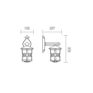 Smarter 9260 Tirol 32,3x15,5cm, 1xE27, IP23 kültéri fali lámpa
