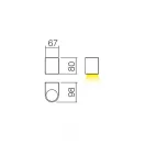 Smarter 9330 Scan 6,7x8cm, 1xGU10, IP44 lefelé világító kültéri fali lámpa