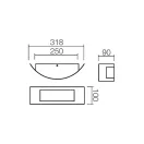 Smarter 9356 Linea 31,8x10cm, 1xE27, IP44 kültéri fali lámpa