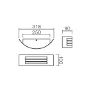 Smarter 9357 Linea 31,8x10cm, 1xE27, IP44 kültéri fali lámpa