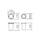 Smarter 9385 Lokki d11cm, 1xGU10, IP67, kültéri beépíthető lámpa