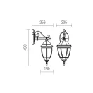 Smarter 9605 Sevilla 49x20,5cm, 1xE27, IP44 kültéri fali lámpa