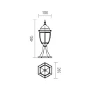 Smarter 9606 Sevilla 49,5x18cm, 1xE27, IP44 kültéri álló lámpa