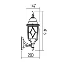 Smarter 9674 Melton 41,5x14,7cm, 1xE27, IP44 kültéri fali lámpa