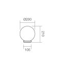 Smarter 9760 Sfera 20x21cm, 1xE27, IP44 kültéri fali/mennyezeti lámpa