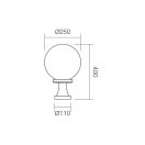Smarter 9775 Sfera 40x25cm, 1xE27, IP44 kültéri álló lámpa