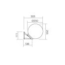 Smarter 9873 Sfera 25x25,5cm, 1xE27, IP44 kültéri fali lámpa