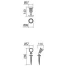Smarter 9997 Tim 400lm, 3000K IP65 leszúrható/fali/mennyezeti lámpa