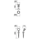 Smarter 9998 Tim 437lm, 4000K IP65 leszúrható/fali/mennyezeti lámpa