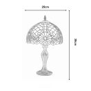 TIF-1119 Tiffany asztali lámpa, búra átmérő 25cm