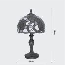 TIF-1151 Tiffany asztali lámpa, búra átmérő 20cm