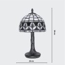 TIF-1155 Tiffany asztali lámpa, búra átmérő 20cm