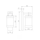 Trio 204160135 Sambesi 33x12,5cm, alkonykapcsolós, 1xE27, IP44, kültéri fali lámpa