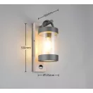 Trio 204169135 Sambesi 33x12,5cm, mozgás-érzékelős, 1xE27, IP44, kültéri fali lámpa