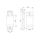 Trio 204169135 Sambesi 33x12,5cm, mozgás-érzékelős, 1xE27, IP44, kültéri fali lámpa