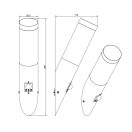 Trio 209769132 Trioto 39x7,5cm, mozgás-érzékelős, 1xE27, IP44, kültéri fali lámpa