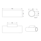 Trio 212400204 Marley fali lámpa