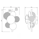 Trio 217400342 Bubble fali lámpa