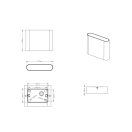 Trio 227560242 Thames kültéri fali lámpa