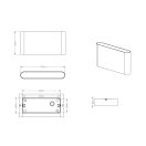 Trio 227660242 Thames kültéri fali lámpa