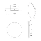 Trio 234510101 Bobbin 370lm, 3000K mészkő, indirekt világító fali lámpa