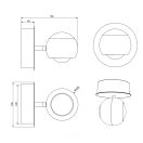 Trio 244410107 Orbit 13,5x15,5cm, fényerőszabályzós, 2300/3000/4000K 1x960lm fali lámpa