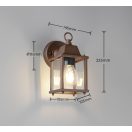 Trio 262260124 Mirande 22,5x10,5cm, 1xE27, IP23 fali lámpa