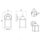 Trio 262260124 Mirande 22,5x10,5cm, 1xE27, IP23 fali lámpa