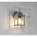 Trio 262260142 Mirande 22,5x10,5cm, 1xE27, IP23 fali lámpa