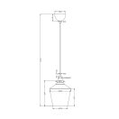 Trio 304800142 Calais 20x130cm, 1xE27, függesztett lámpa