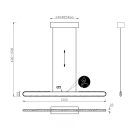 Trio 343310165 Helios lehúzható függeszték