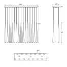 Trio 354811579 Cala 100x150cm, fényerőszabályzós, 15x450lm, 2300/3000/4000K függesztett lámpa