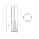 Trio 354831079 Cala 30x150cm, fényerőszabályzós, 10x450lm, 2300/3000/4000K függesztett lámpa