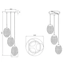 Trio 364230317 Facette függeszték