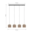 Trio 366800436 Smilla 121x150cm, 4xE27, függesztett lámpa