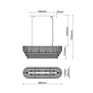 Trio 367601006 Malizia 96x29x150cm, 10xE14, függesztett lámpa