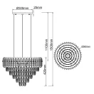 Trio 367601206 Malizia 58x150cm, 12xE14, függesztett lámpa